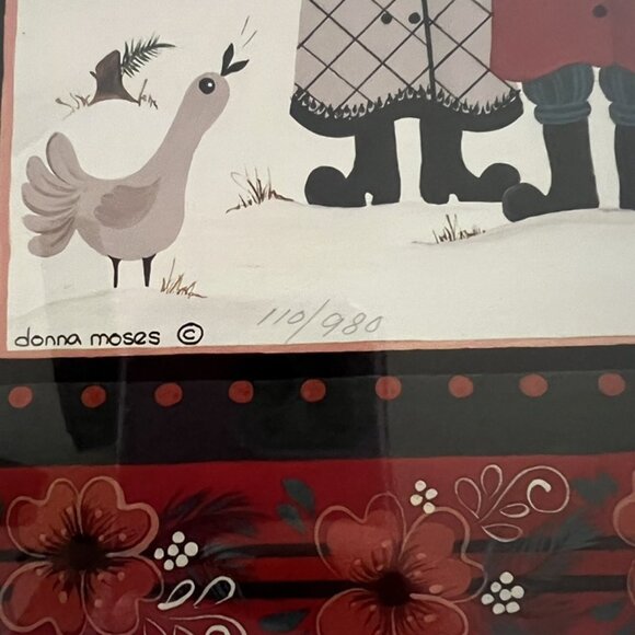 Donna Moses O Christmas Tree Limited Edition Framed Print 110/980 1986 Cottage - Picture 6 of 10